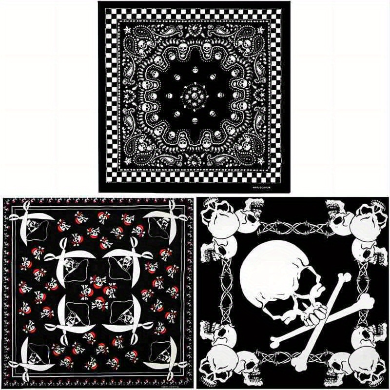 3 Pañuelos Pirata, Pañuelo Cabeza, Accesorios Disfraz Pirata Decoraciones  Fiesta Halloween Tema Pirata Adultos, 21,25 X 21,25 Pulgadas. - Joyería  Accesorios - Temu Mexico