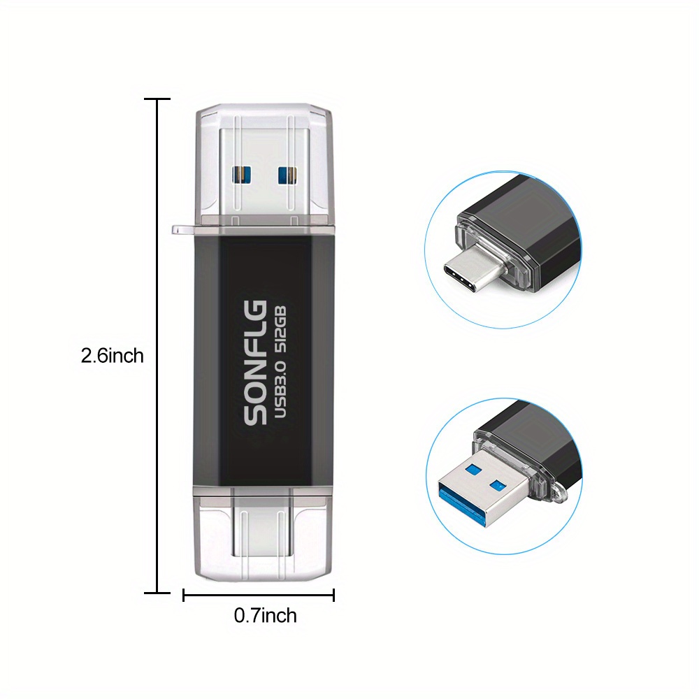 Clé USB 3.0 haute vitesse pour téléphone portable, clé USB en