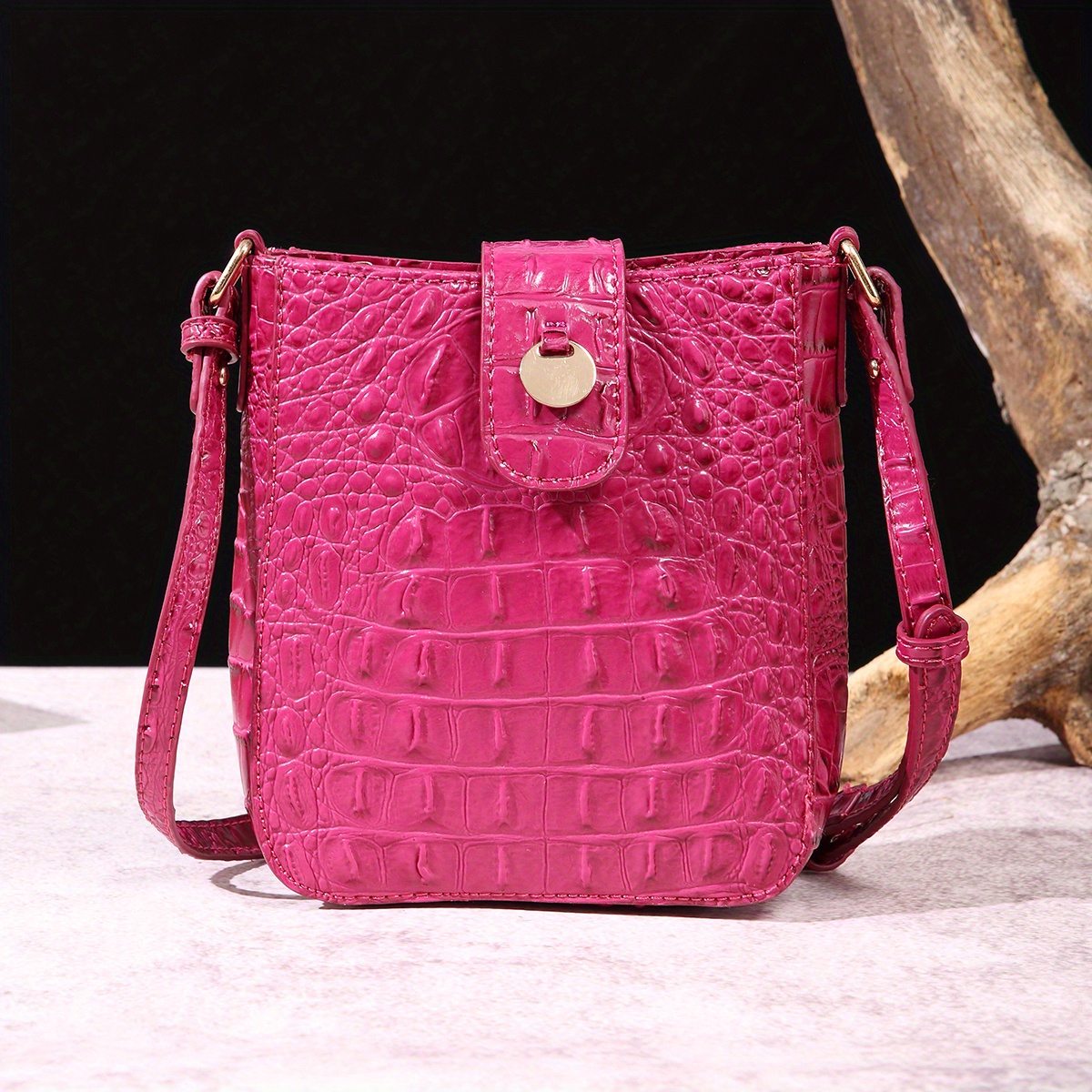 Sestri Crocodile-Embossed Satchel