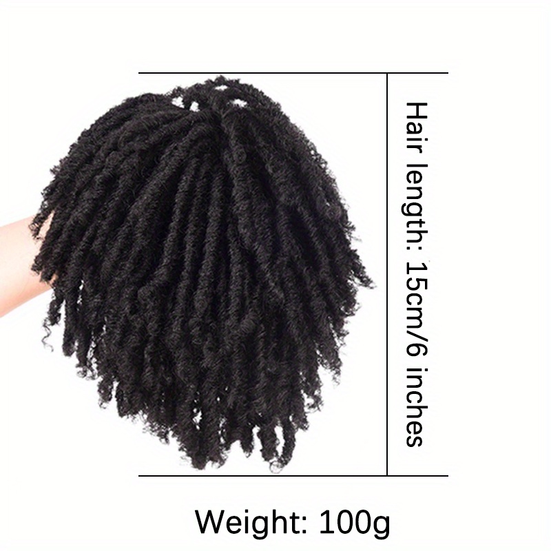 Dreadlock Hair Topper Wig Clips In Synthetic Locs Braided Temu