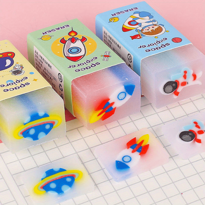 Space Theme Erasers For Students Assortment Novelty Pencil - Temu