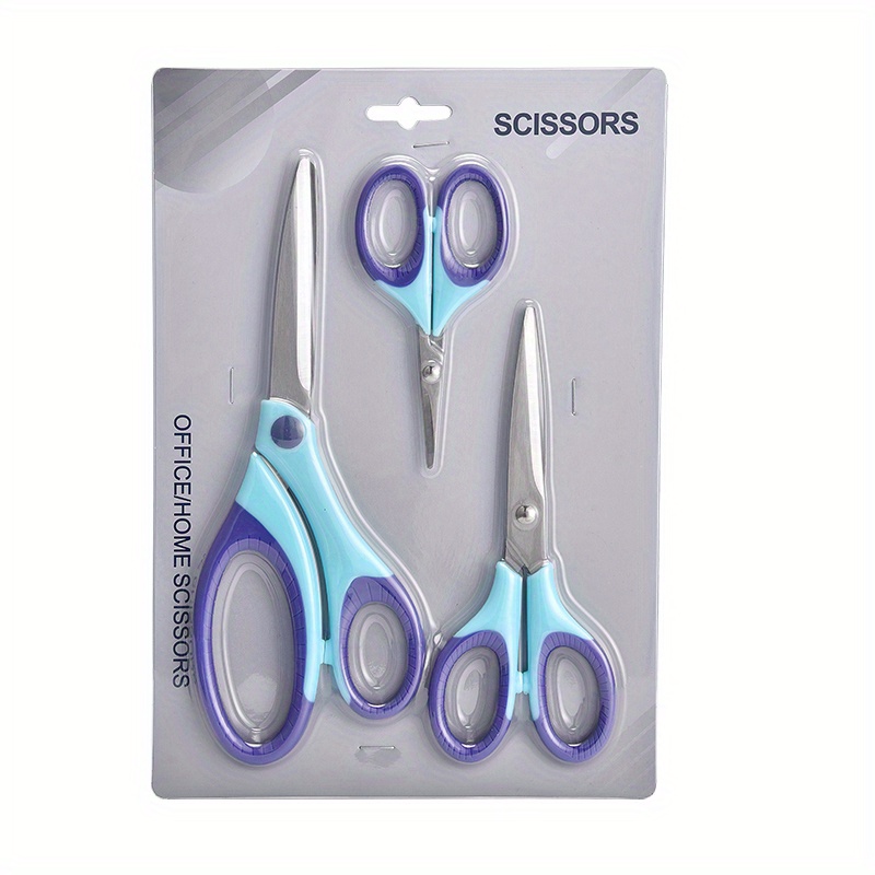 3 pcs Pack Stainless Steel Comfort Grip Office Scissor Sewing
