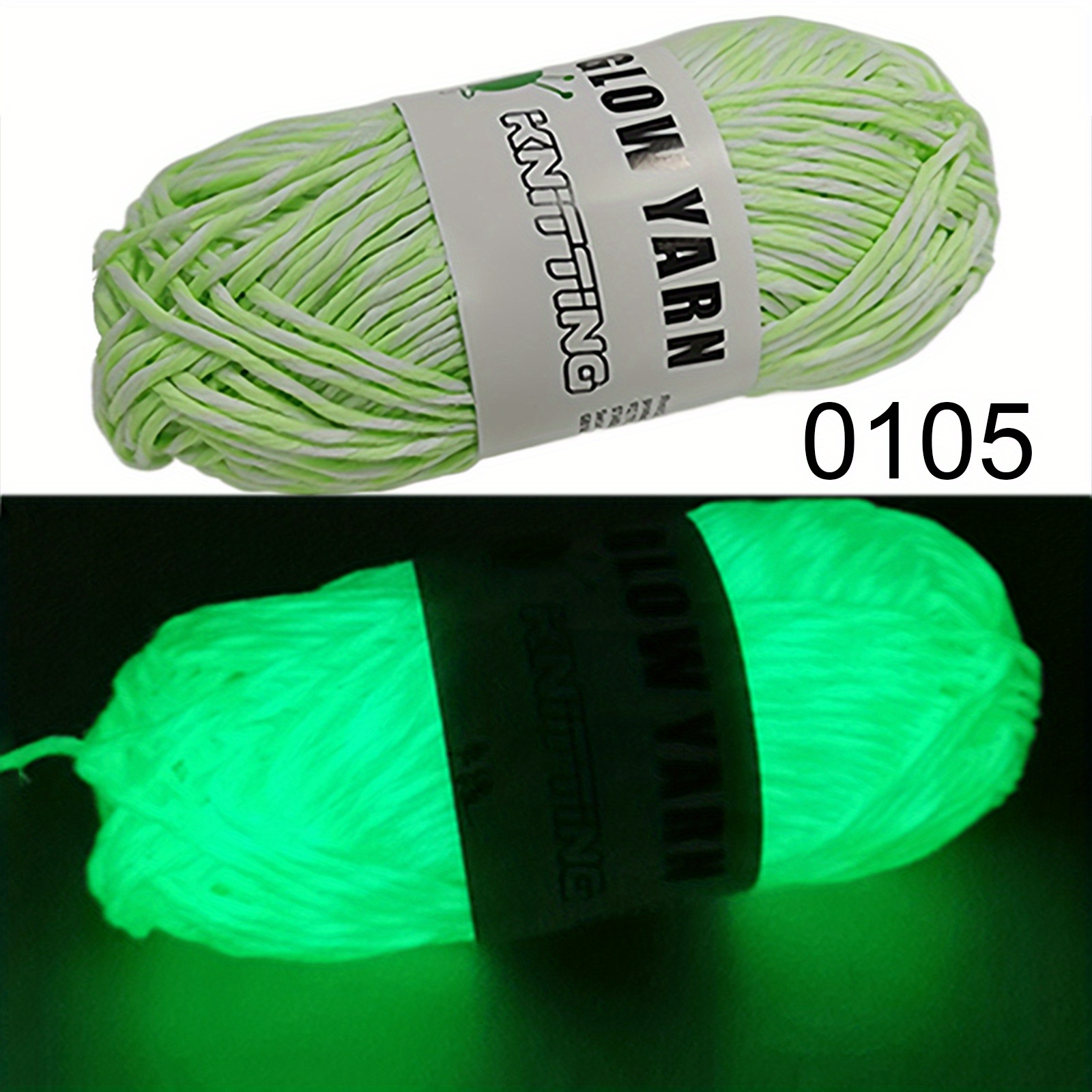 1pc Luminous Glow In The Dark Yarn For Crochet Knitting, Suitable