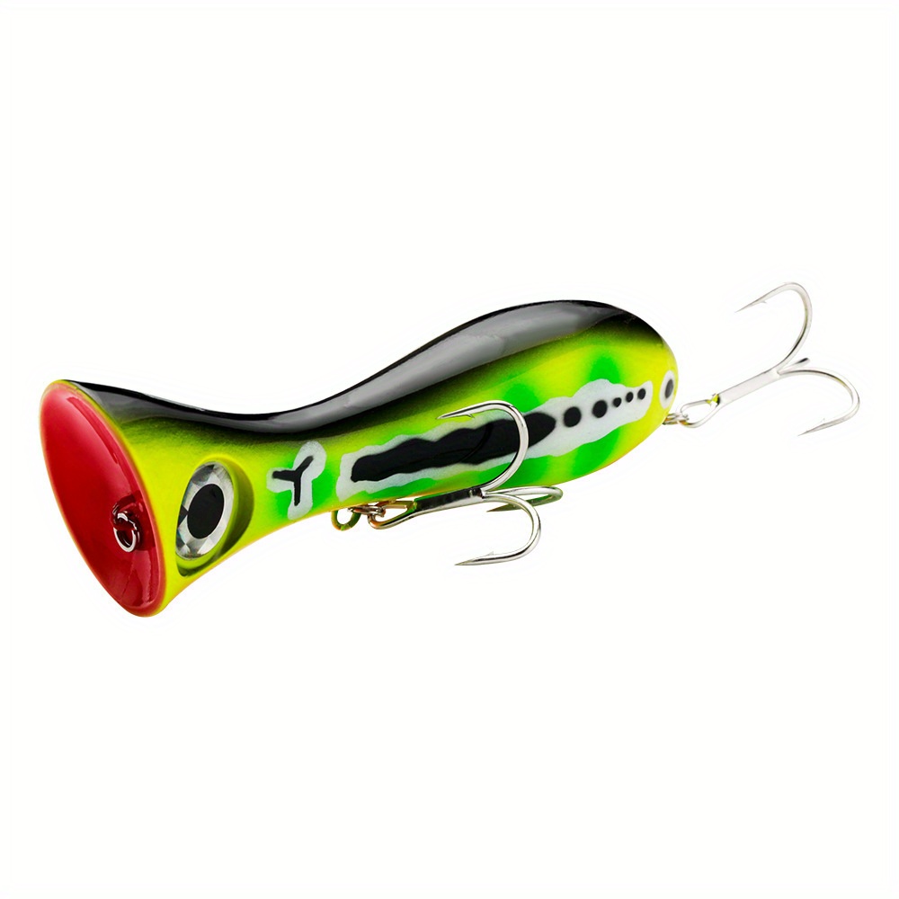 justharion Outdoor Fishing Simulation Bait Big Mouth Popper Fish Lure  Lifelike Single Hook Hard Crankbaits