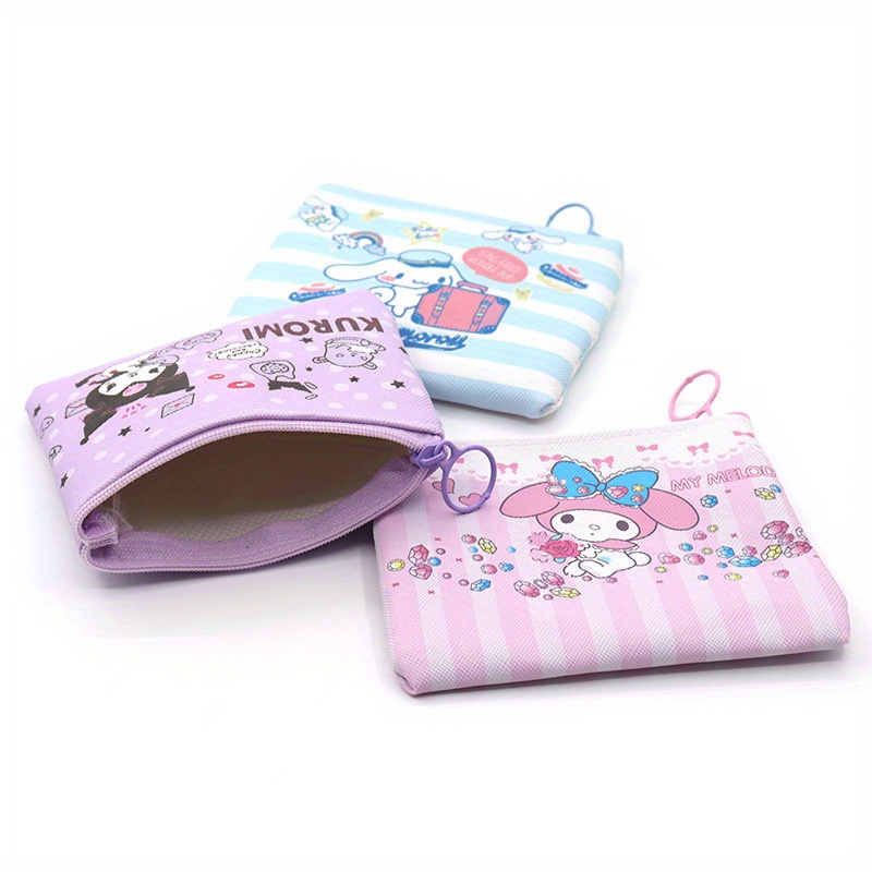 Miniso & Cute Coin Purse, Kuromi Melody Cinnamoroll Wallet, Kawaii