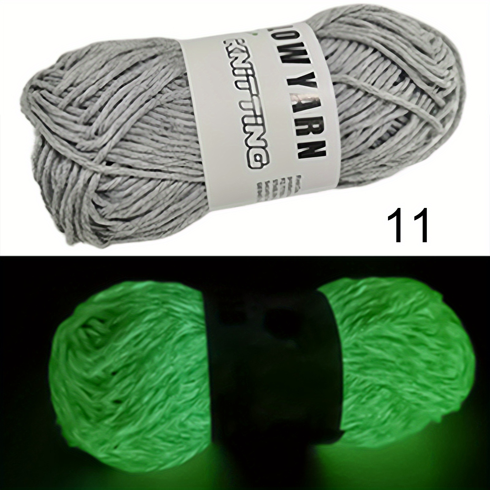 1Pc Glow in The Dark Yarn for Crochet - Fluorescent Luminous Thread  Knitting Glowing Yarn for Crocheting - Sewing Supplies for Knitting DIY  Crafts 