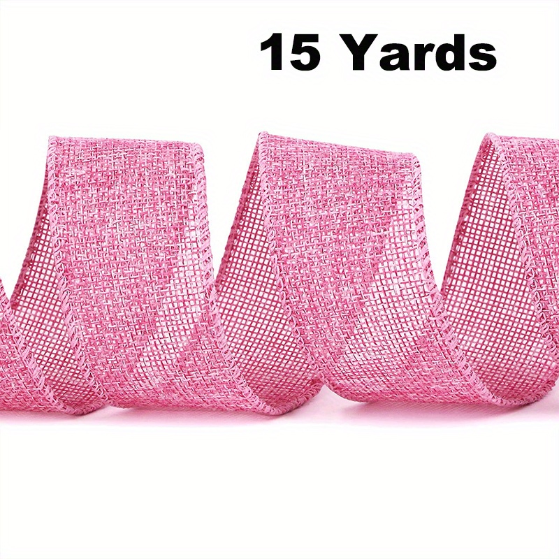 Woven Pink Glitter Ribbon – By the Yard – The Ornament Girl's Market