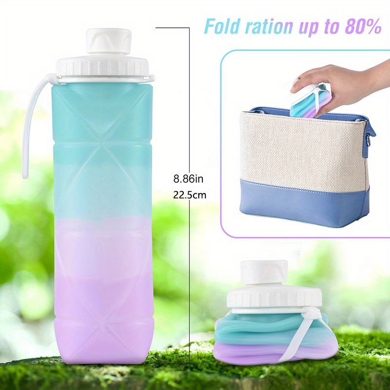 Durable Collapsible Silicone Water Bottles Foldable Silicone Travel Water  Bottle With Box For Gym Camping Hiking Travel - Temu