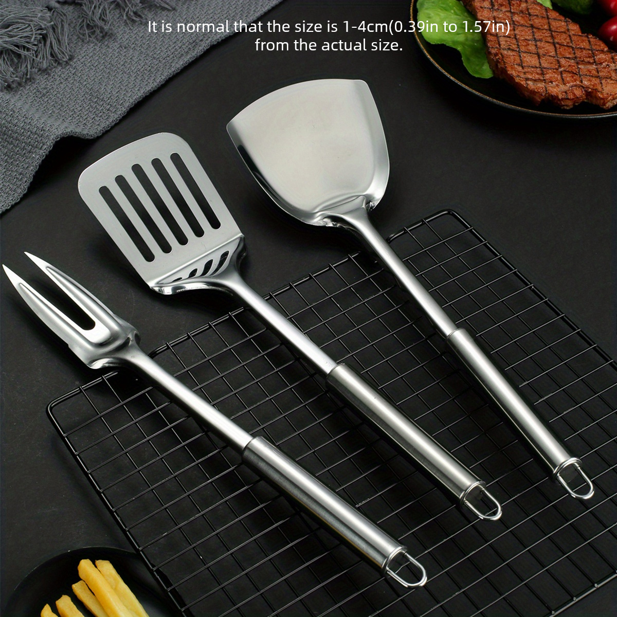 3/6pcs/set Juego Utensilios Cocina Acero Inoxidable Espátula