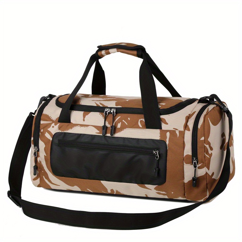 Camouflage - Leather Duffel - Travel Bag