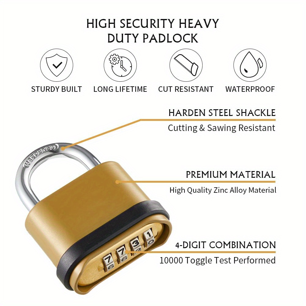 Door Bottom Alloy Combination Lock 4 digit Combination Temu