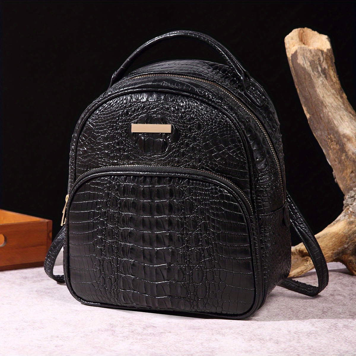 Luxury Brown/Black Checkered | Backpack