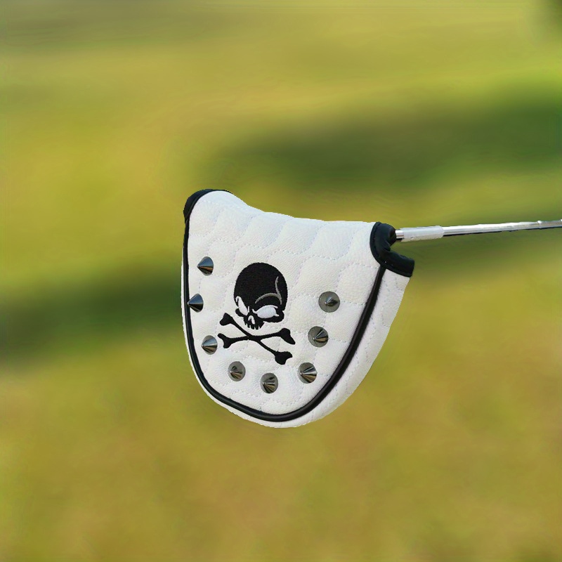 1 Pcs Mini Golf Ball Bag Waterproof Skull Design PU Leather Holder