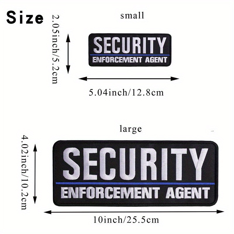 Security Enforcement Agent embroidered hook and loop patch