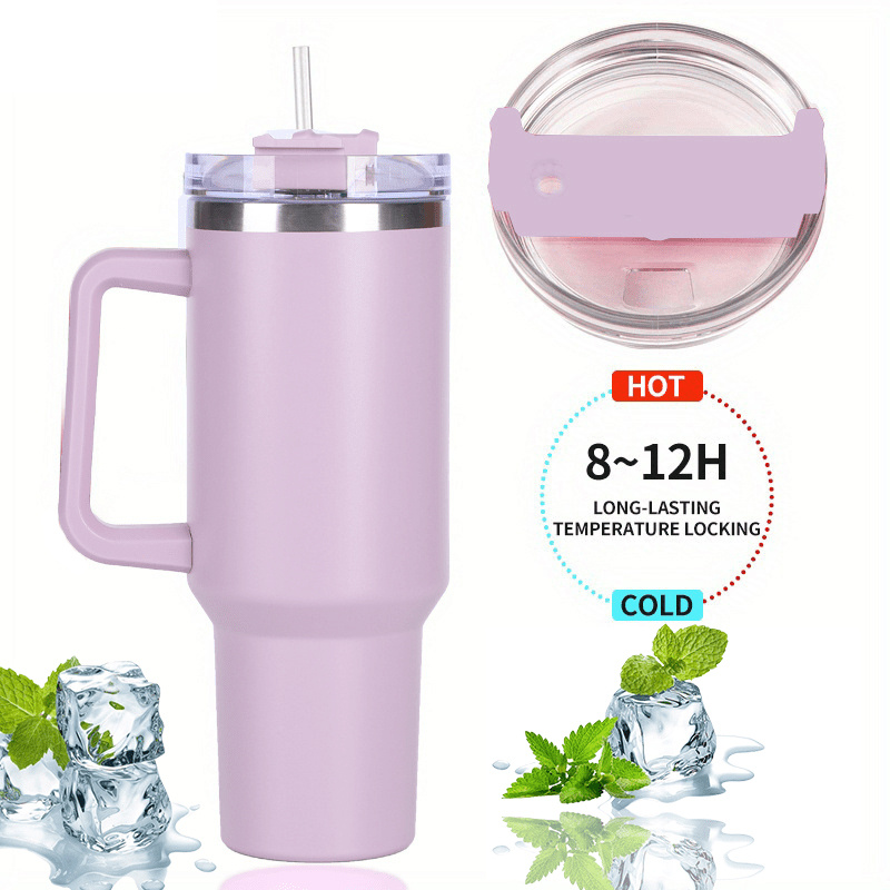 Stainless Steel Vacuum Cup - Large Capacity, Portable Water Bottle With  Straw - Perfect Gift For Men & Women On Valentine's, Christmas & Birthdays!  - Temu