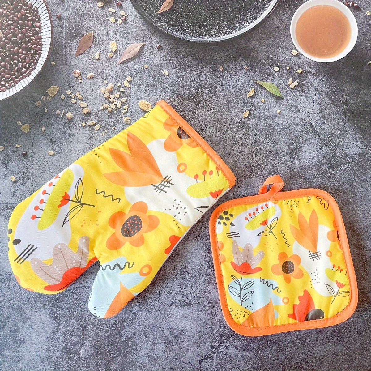 Polyester Oven Mitts, Extra Thick Heat Resistant Oven Gloves, Special For  Oven, Microwave, Baking, Made Of Polyester, Machine Washable, Cute And  Cheap, Kitchen Tools, Kitchen Supplies - Temu