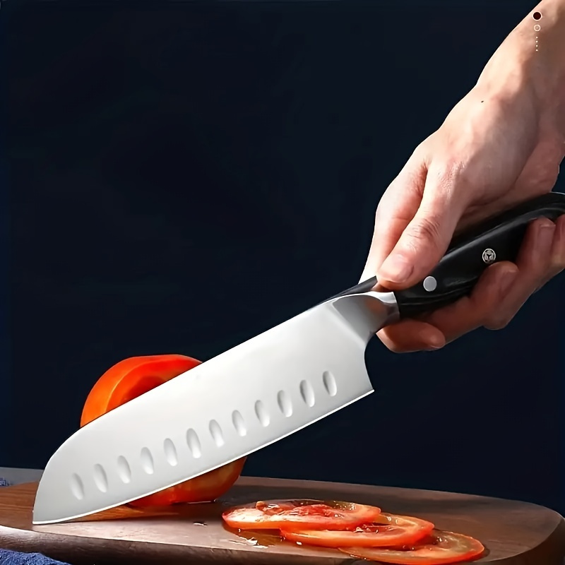 Santoku Knife Chef Knife Stainless Steel Vegetable Cutting - Temu