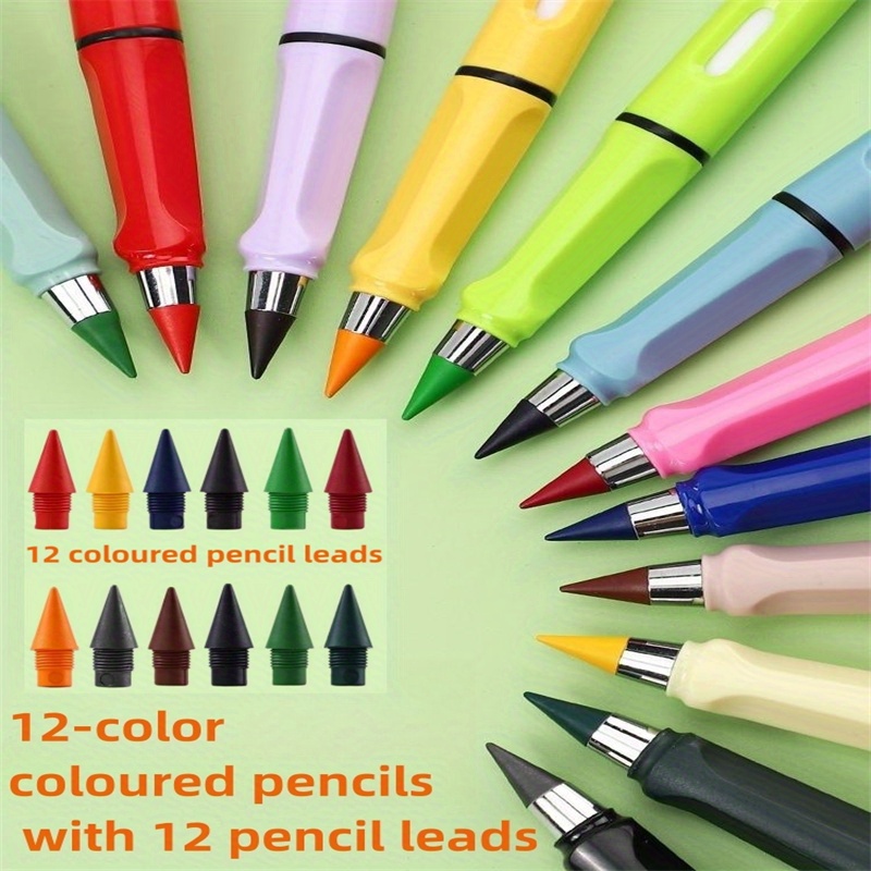 12 Colored Pencils for adult Coloring with Sharpener