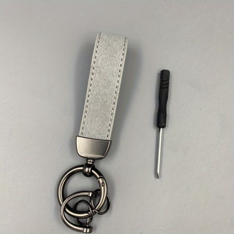 Car Keychain Unisex Keychain Leather Key Swivel With Anti - Temu