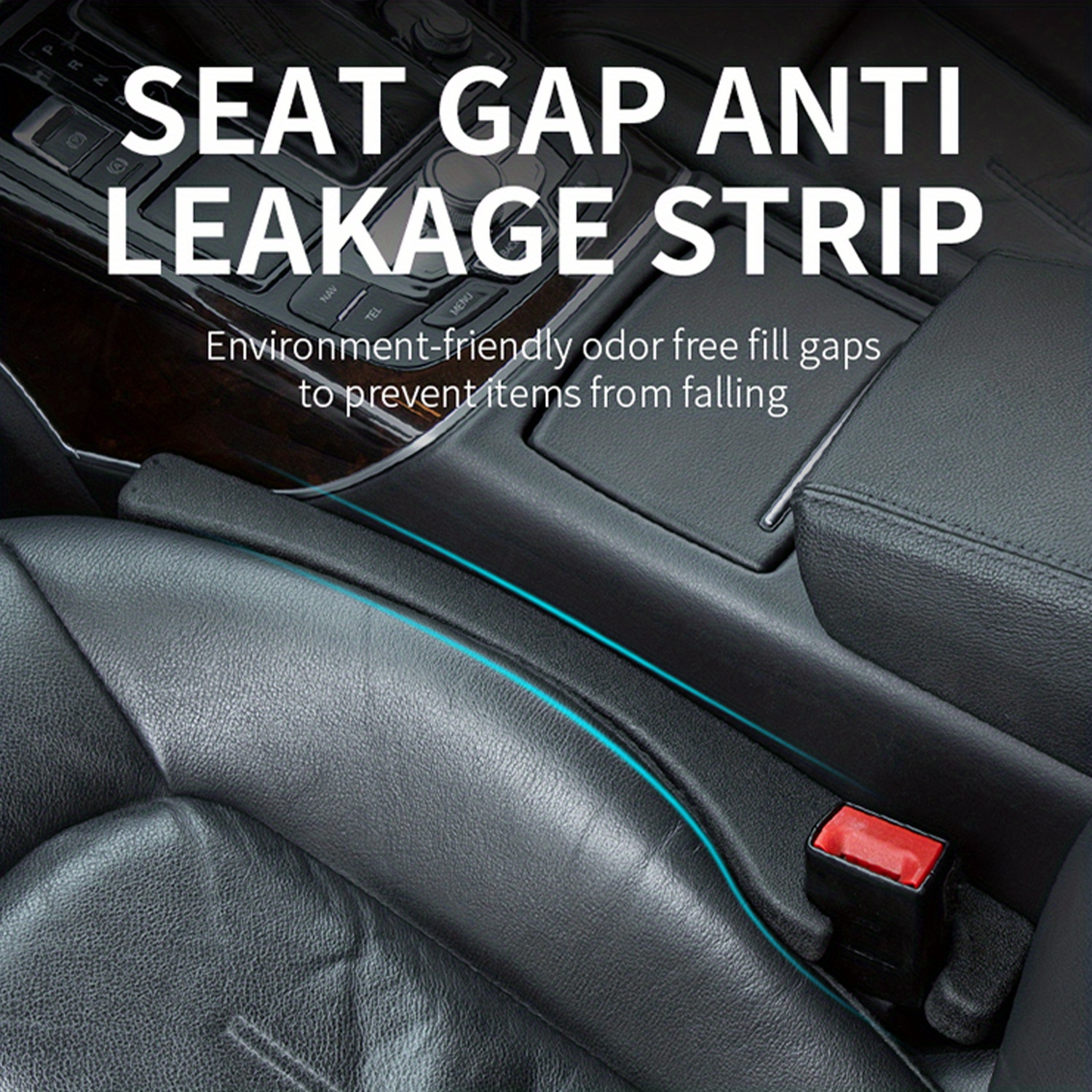 Car Seat Gap Filler Organizer 2 Piece Universal for Car to Fill the Gap  Between Seat and Console Gap Plug Strip in Side Seat Organizer