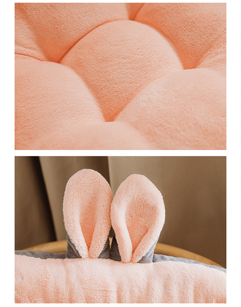Cute Rabbit Ears Pattern Integrated Cushion Office Study - Temu