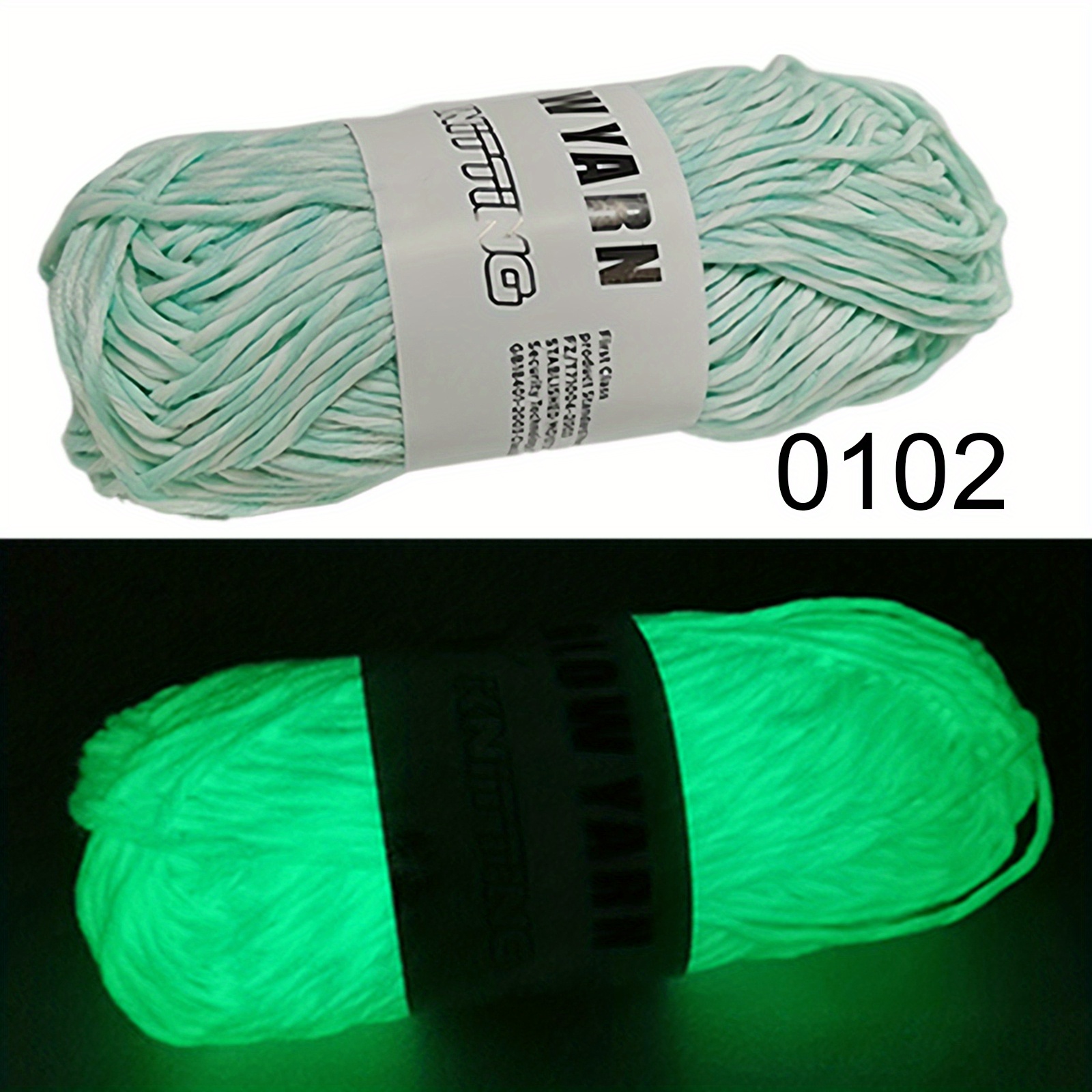 Glow in The Dark Yarn Luminous Crochet Yarn for Crocheting DIY