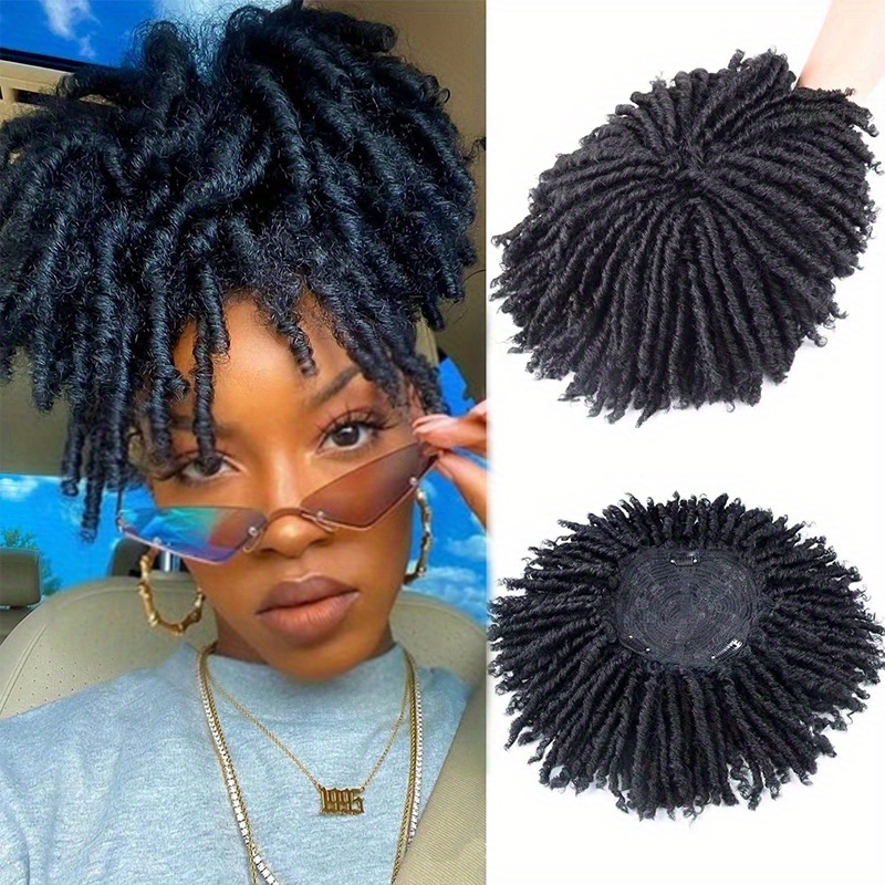 Dreadlock Hair Topper Wig Clips In Synthetic Locs Braided - Temu