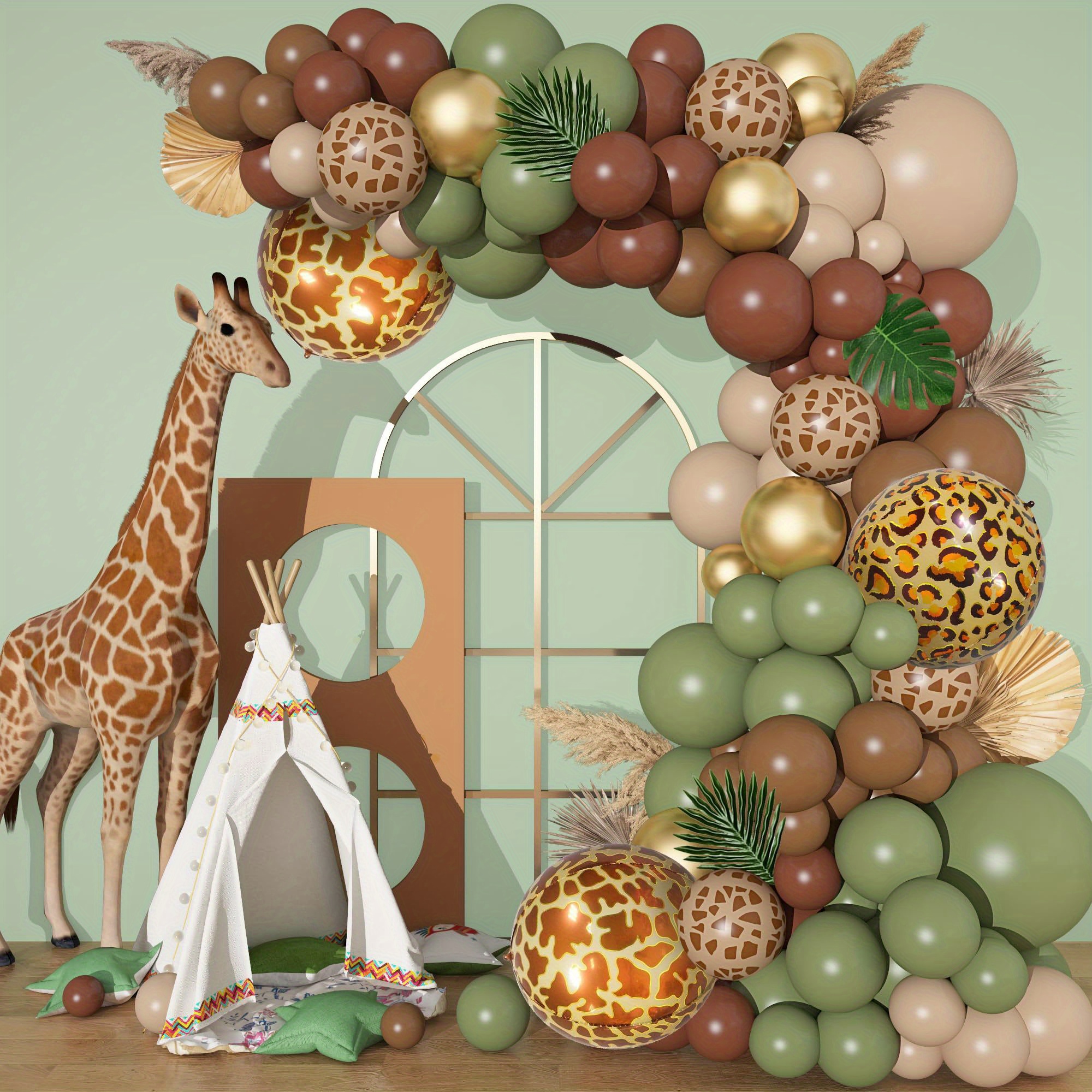Jungle Safari Birthday Party Decorations for Kids Boy Girl 1st Birthday  Balloon Decor Baby Shower Wild One Party Decorations DIY