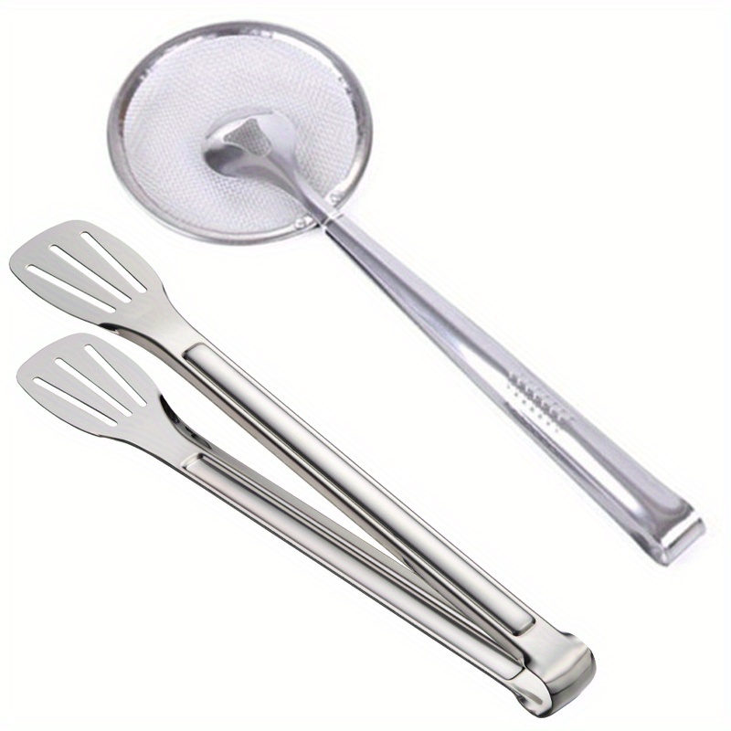 RBCKVXZ Kitchen Gadgets Under $5.00 Clearance,Clearance,Plastic Handle,  Stainless Steel Spoon, Mesh Filter, Durable 304 Stainless Steel Skimming