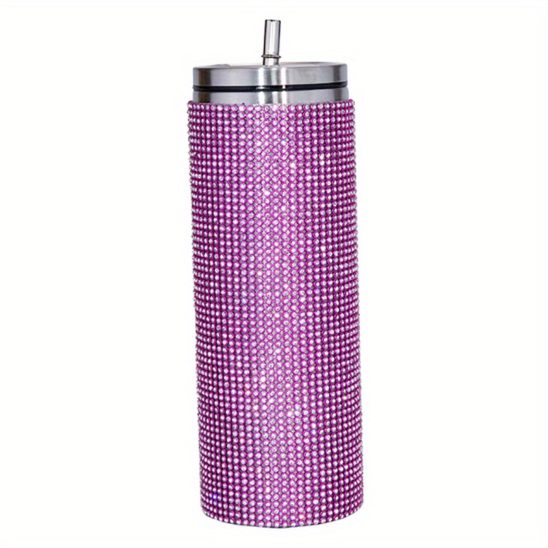 Pink Checker Glitter Water Bottle – Golden Gems