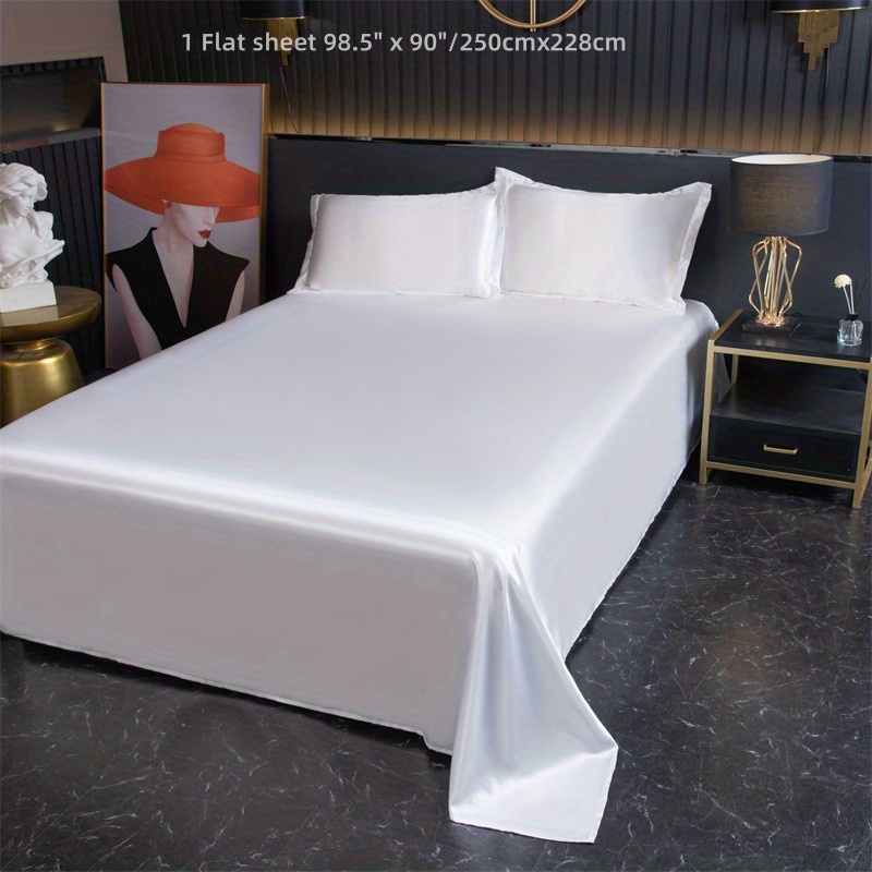 1pc Satin Flat Sheet , Top Sheet, Flat Bed Sheet