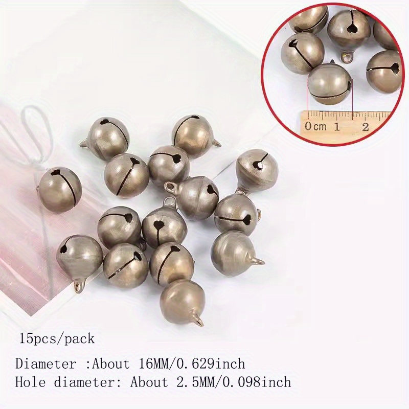 Mini Cross Jingle bells Silver Small Jingle Bells 6mm Christmas Decoration  Bells 100pc