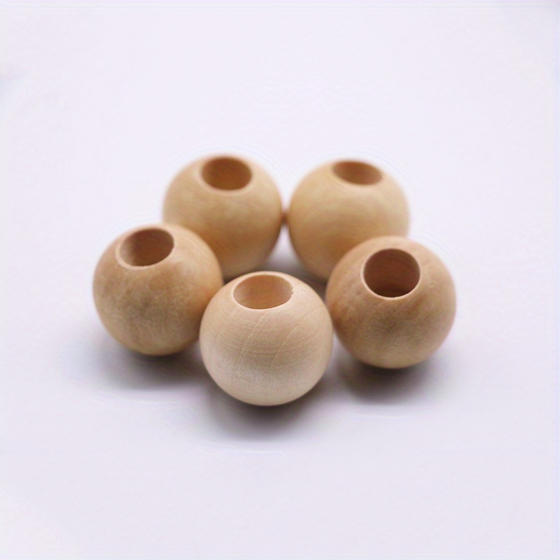 4 Pcs Natural Wooden Dowel Macrame Craft Supplies Round Wood