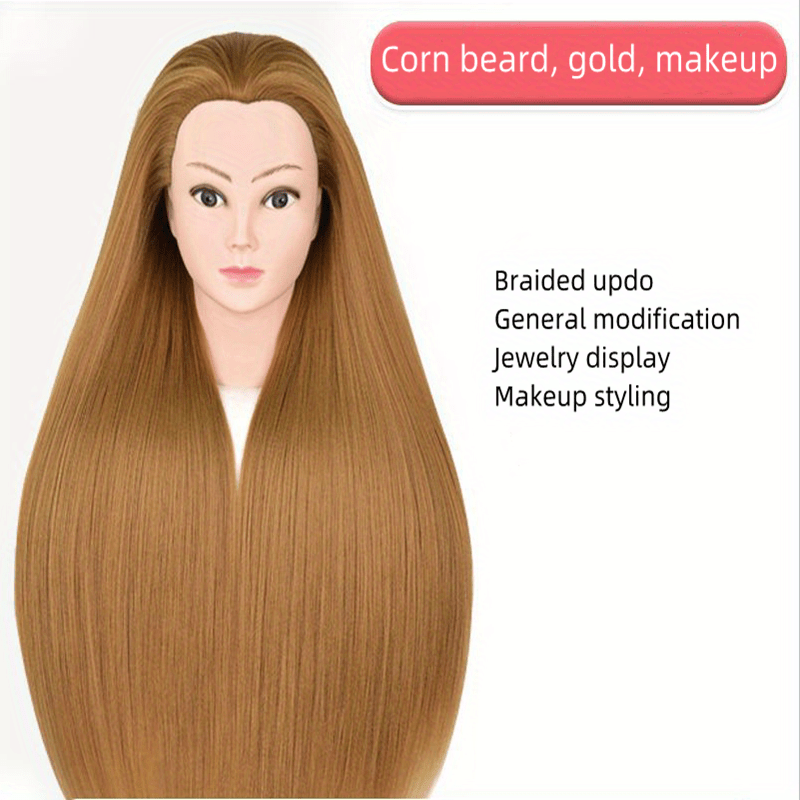 28 Cosmetology Mannequin Head Light Brown Synthetic Hair Professional –  Jennie Owuama