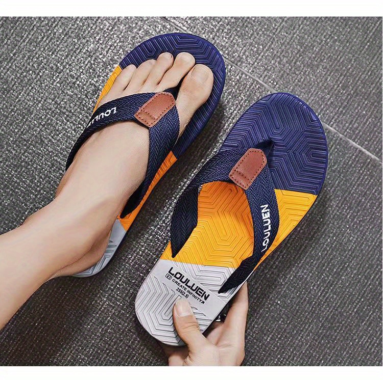 Block Flip Flops Men s Trendy 2023 New Color Quick Drying - Temu