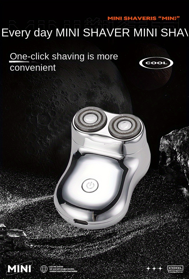 LARGNER Mini-Shave Portable Electric Shaver, New Upgrade Mini Electric  Razor Shavers For Men, Rechargeable Shaver Easy One-Button Use Suitable For 