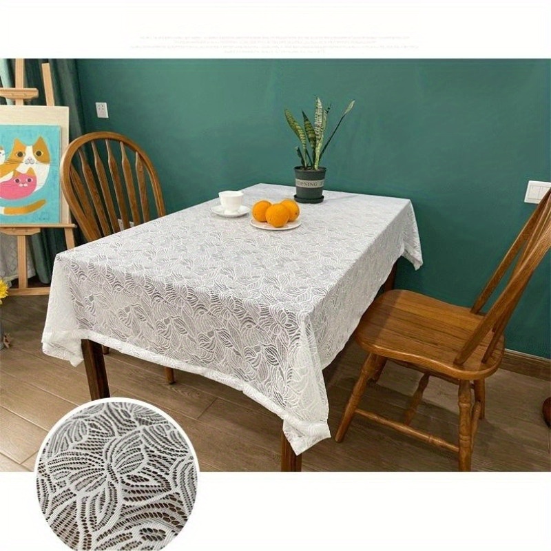 Polyester Tablecloth Lace Hollow Table Cloth Waterproof Oil - Temu ...