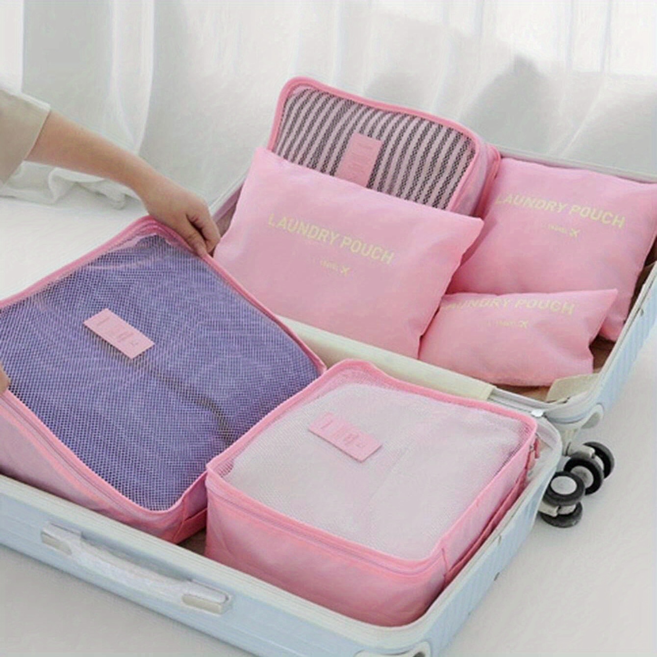 7 in 1 Travel Bag Organizer Luggage Organizer Travel Pouch Set Storage Bag  for Clothes Travel Organizer Travel Essentials
