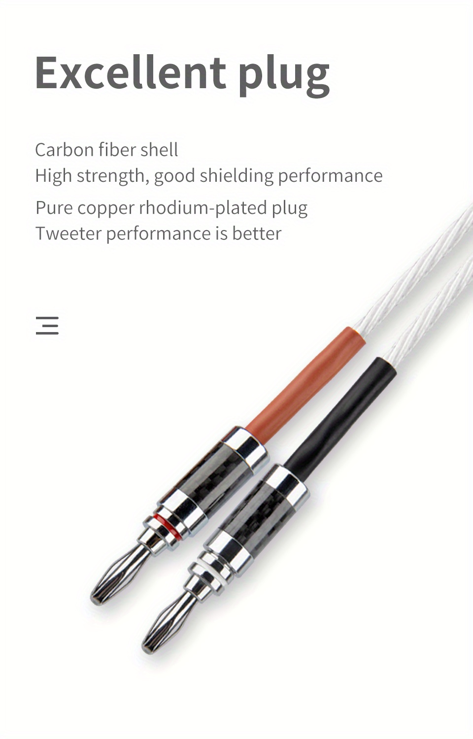 Todn One Pair Hifi Silverplated Speaker Cable Highend 7n Occ Speaker