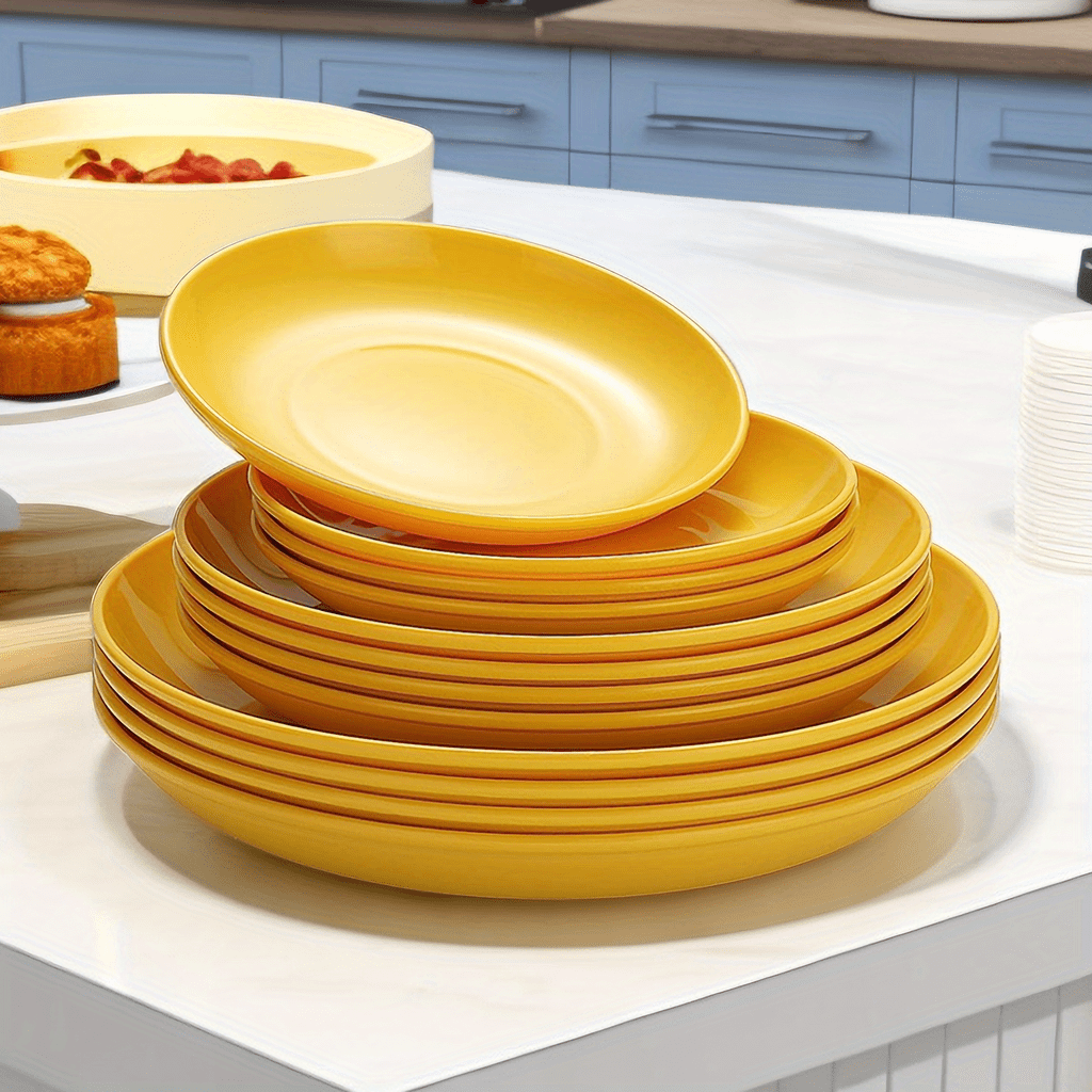 Plastic Plates Disposable Dinnerware Set 15guests Heavy Duty - Temu