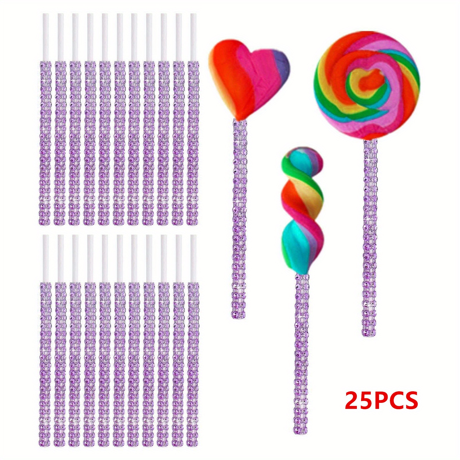 100Pcs Solid plastic Sucker Sticks For Lollipop Cake Candy Cookies Baking