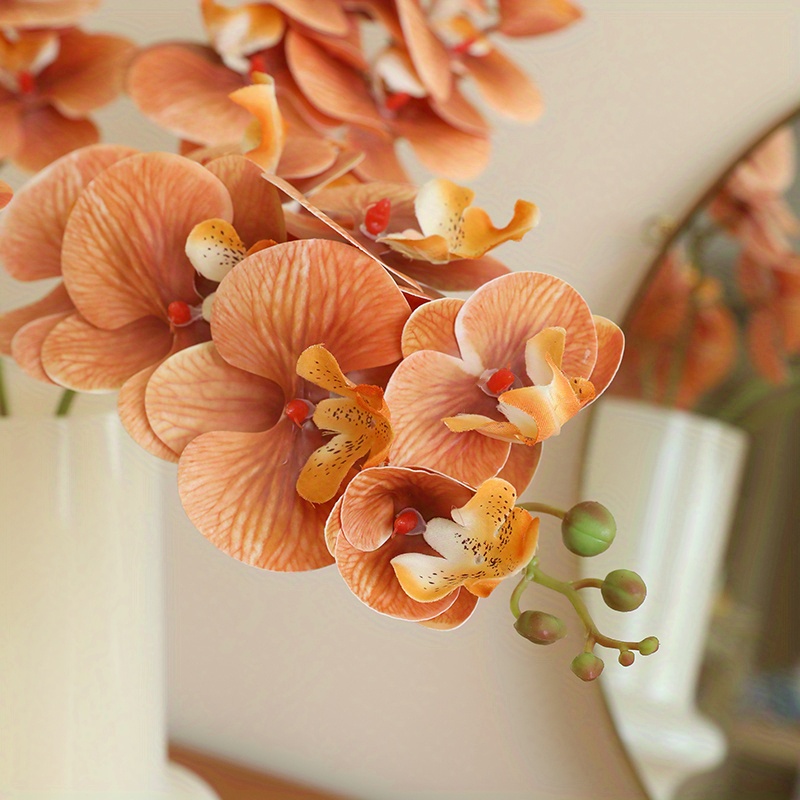 3pcs Artificial Phalaenopsis Flowers Branches 7 Large Blooms 23 62 ...