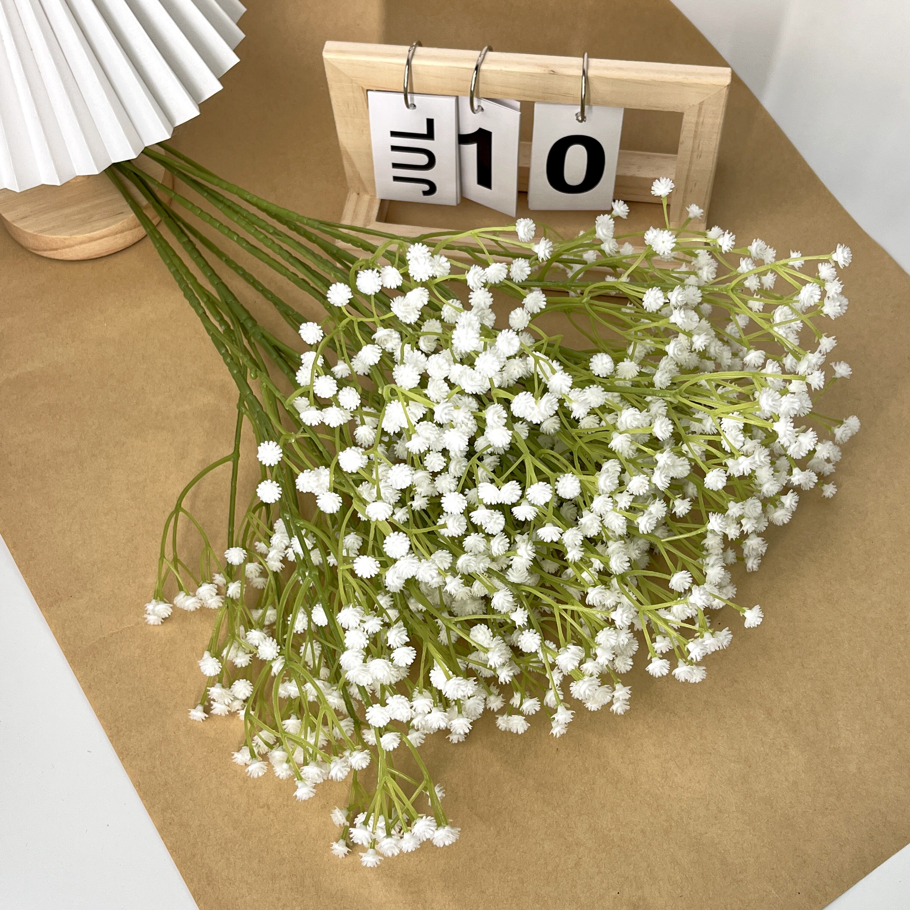 5pcs Artificial Baby Breath Flowers White Gypsophila Bouquets Real