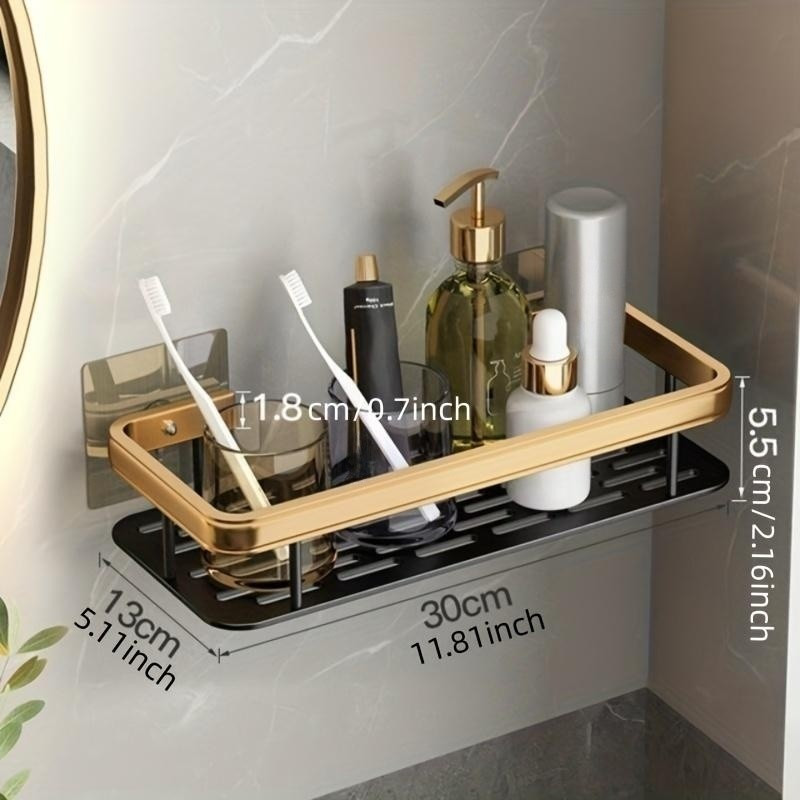 Mensola del bagno senza foratura mensole per doccia in ferro portaoggetti  per Shampoo supporto per cosmetici organizzatore per doccia a parete