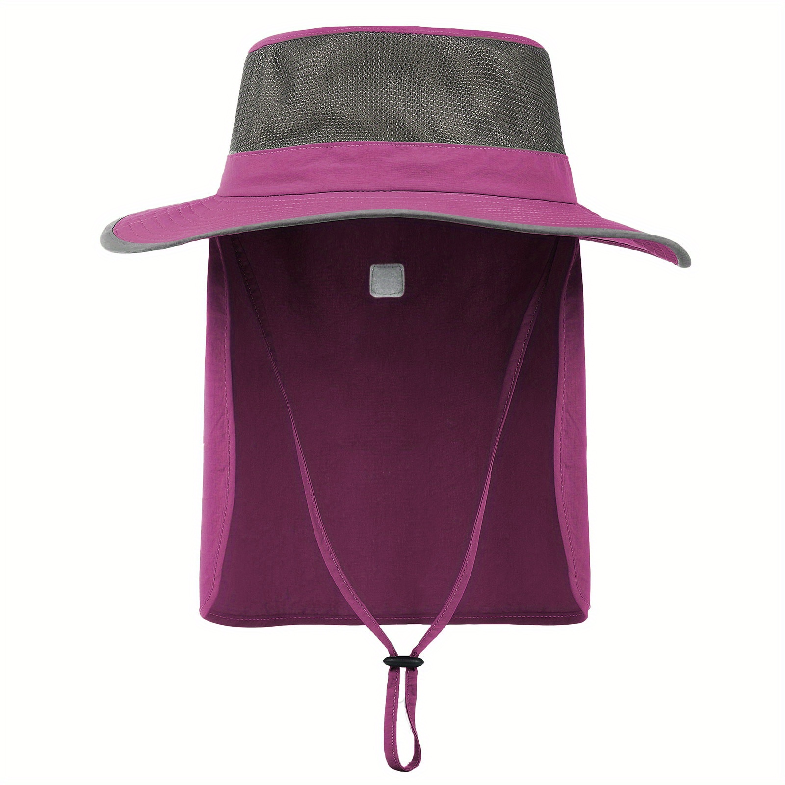 Purple Funky Sun Protection Hat, Men's Hat for Men Wide Brim Hiking Neck Flap Fishing Hat With,Temu