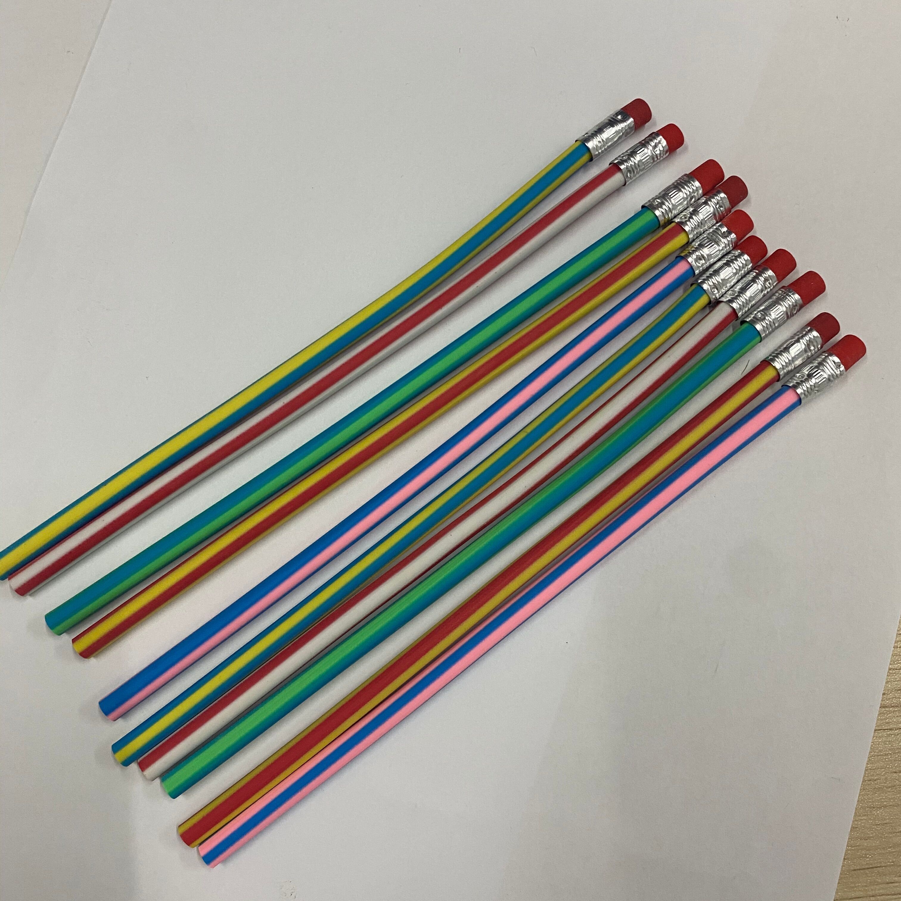 100Pcs Bendy Fun Pencils for Kids,Magic Bendable Flexible Colorful