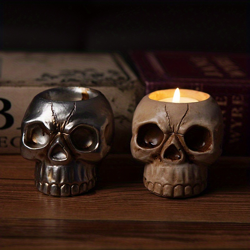 1pc Mindful Skull Design Candle Warmer For Wax Melts, Tarts, Fragrance Oils  - Aromatherapy Electric Decorative Wax Burner,room Decor