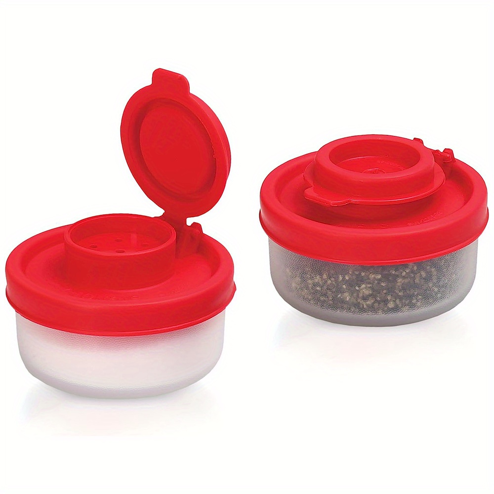 Handy Housewares Durable Plastic Camping Mini Salt and Pepper Shaker Set  with Flip Lids - 3 Sets 