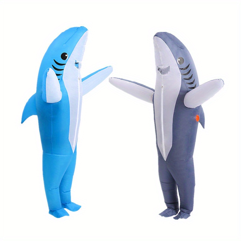 Adult Unique Conspicuous Inflatable Shark Costume Air Blow Up Jaws ...