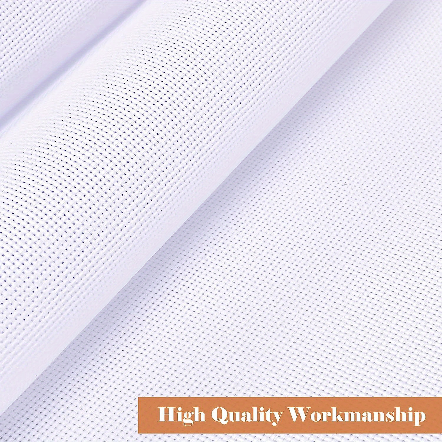 16 Count Aida Cloth Cross Stitch Fabric, White, W29 x L39